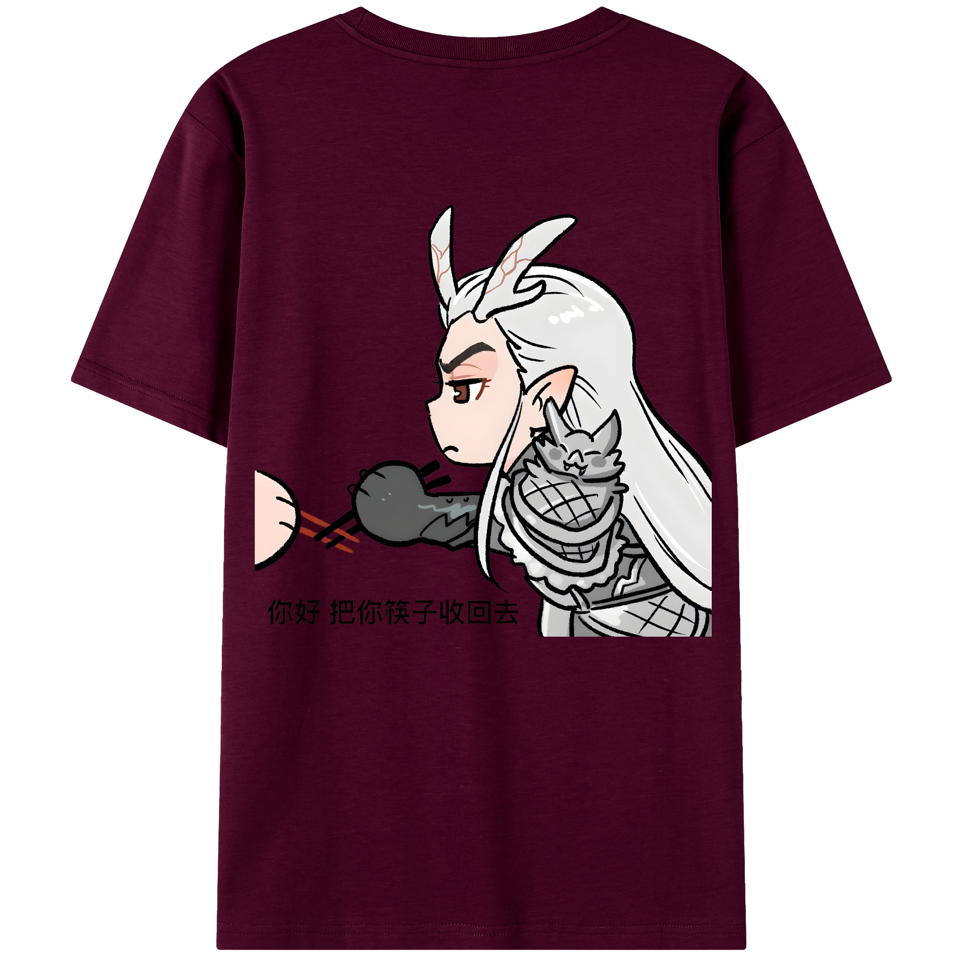 （画像用） Ne Zha 2 ナタ 魔童の大暴れ レディース半袖Tシャツ(バックプリント)